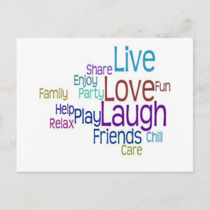 Live Love Laugh Briefkaart