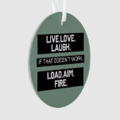 Live Love Laugh Charger Objectif Fire Graphisme (devant)