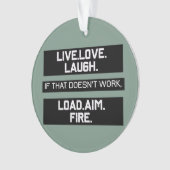 Live Love Laugh Charger Objectif Fire Graphisme (devant)