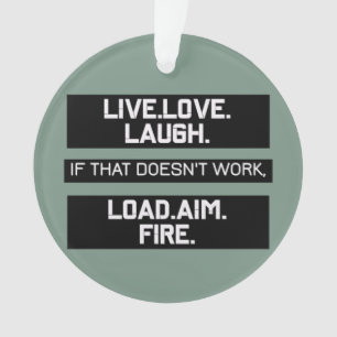 Live Love Laugh Charger Objectif Fire Graphisme