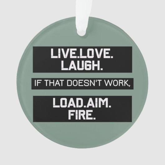 Live Love Laugh Charger Objectif Fire Graphisme (devant)