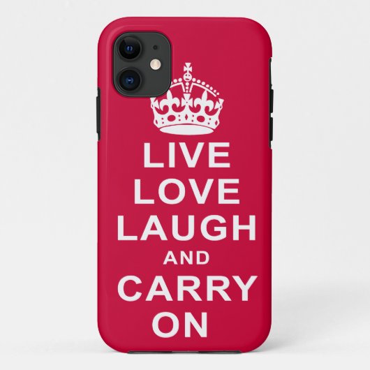 Live Love Laugh en Carry On Case-Mate iPhone Case (Achterkant)