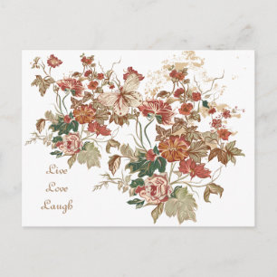 LIve Love Laugh Floral Butterfly Briefkaart Art