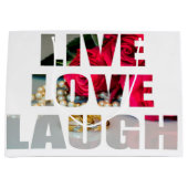 Live Love Laugh Gift Bag Large Cadeautasje (Voorkant)