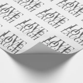 Live Love Laugh Inspirerend Quote Cadeaupapier (Hoek)
