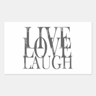 Live Love Laugh Inspirerend Quote Rechthoekige Sticker