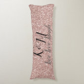 Live Love Laugh met Couple's Initialen Body Pillow Lichaamskussen (Voorkant Verticaal)
