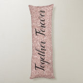 Live Love Laugh met Couple's Initialen Body Pillow Lichaamskussen (Achterkant (Verticaal))