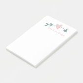 Live Love Laugh Post-It Notes Avec Coeur Et Flèche (Incliné)