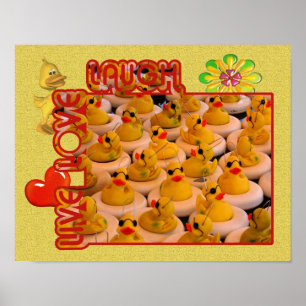 Live Love Laugh Rubber Ducks Inspirerend Poster