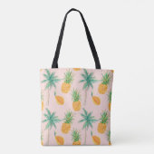 Live Love Laugh | Trendy Topical Island Pineappel Draagtas (Achterkant)