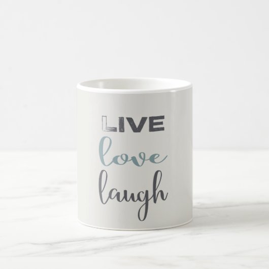 Live Love Laugh Typographie | Café Mug (Centre)