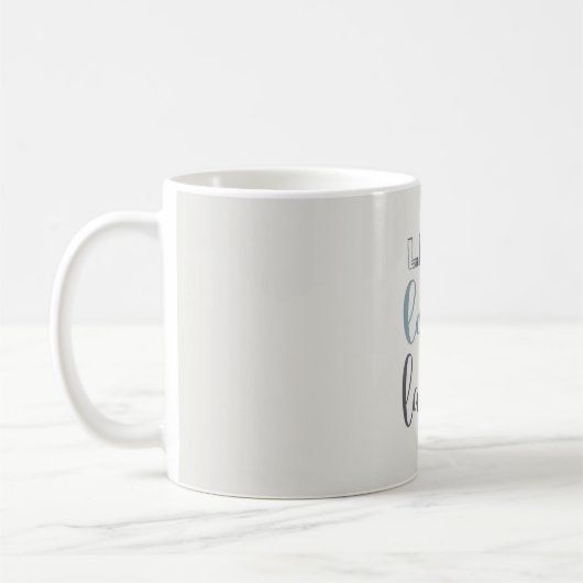 Live Love Laugh Typographie | Café Mug (Gauche)