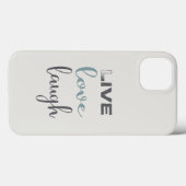 Live Love Laugh Typographie Coque-Mate coque iphon (Verso (horizontal))