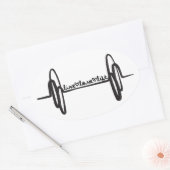 Live Love Lift Bar Black Ovale Sticker (Envelop)