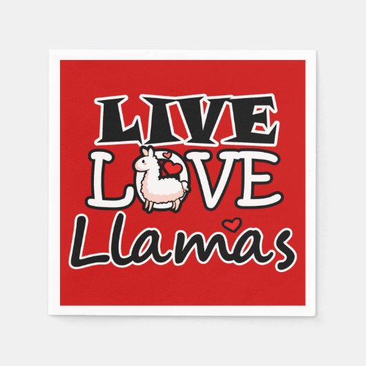 Live, Love, Llamas Servet (Voorkant)