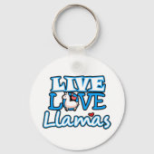 Live, Love, Llamas Sleutelhanger (Voorkant)