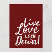 Live Love Lock Down Briefkaart (Voorkant)