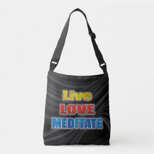 Live love meditate crossbody bag tas