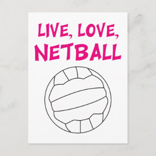 Live Love Netball Briefkaart
