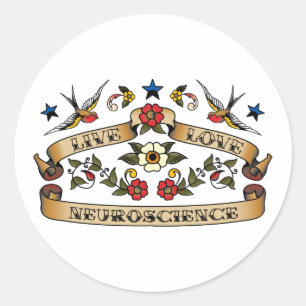 Live Love Neuroscience Ronde Sticker
