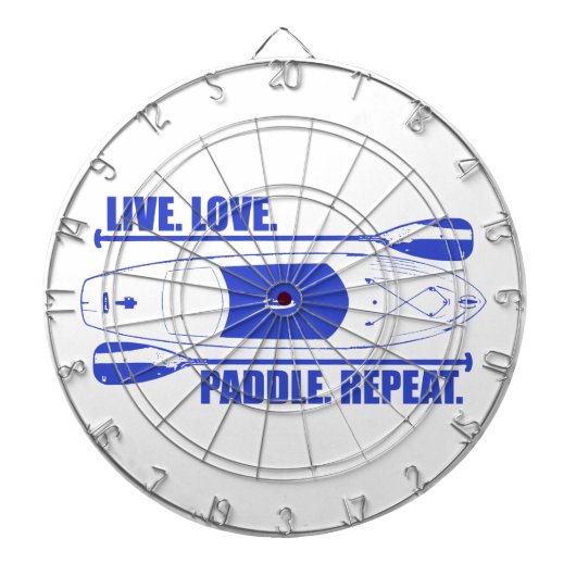 Live Love Paddle Herhaal Dartbord (Voorkant)