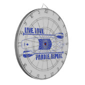 Live Love Paddle Herhaal Dartbord (Voorkant Links)