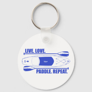 Live Love Paddle Herhaal Sleutelhanger