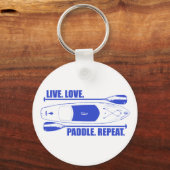 Live Love Paddle Herhaal Sleutelhanger (Voorkant)