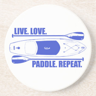 Live Love Paddle Herhaal Zandsteen Onderzetter