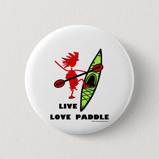 Live Love Paddle Ronde Button 5,7 Cm (Voorkant)