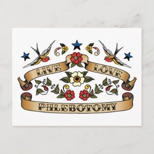 Live Love Phlebotomie Briefkaart