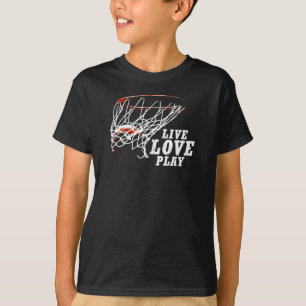 Live Love Play Basketball beroemd gemaakt door Sub T-shirt