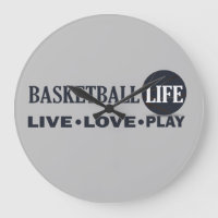live love play basketball life blue text