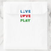 Live, Love, Play Colorful Stickers (Sac)