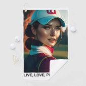 Live, Love, Play Golf - Golf Towel Golfhanddoek (Insitu)