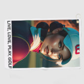 Live, Love, Play Golf - Golf Towel Golfhanddoek (Horizontaal)