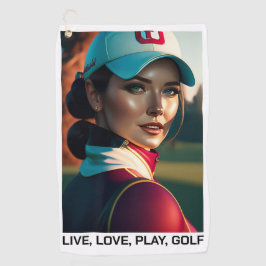 Live, Love, Play Golf - Golf Towel Golfhanddoek