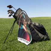 Live, Love, Play Golf - Golf Towel Golfhanddoek (Groen)