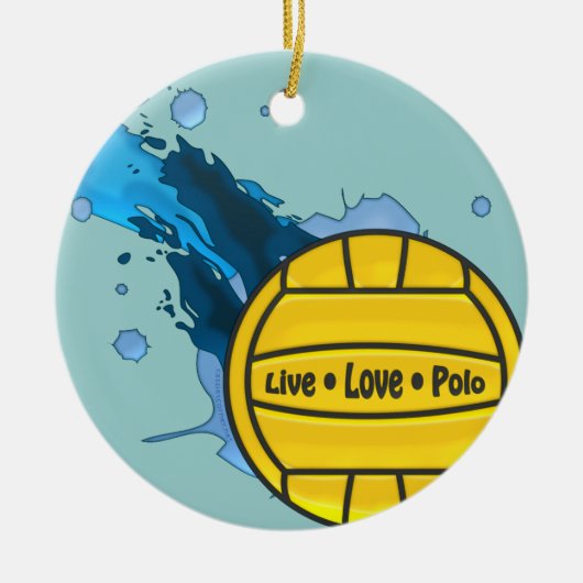 Live Love Polo - Water Polo Ornament (Voorkant)