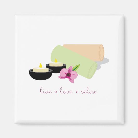 Live Love Relax Magneet (Voorkant)