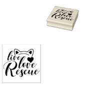 Live Love Rescue Rubberstempel (Gestempeld)