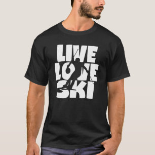 Live Love Run Skier Graphic T-shirt