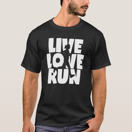 Live Love Run Vrouw Runner Graphic T-shirt (Voorkant)