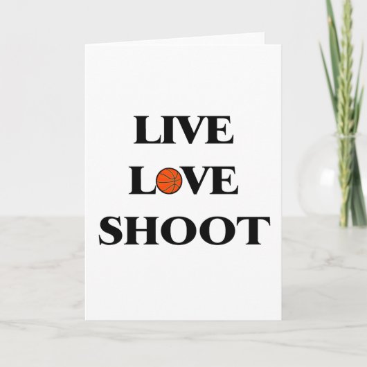 Live Love Shoot (Basketball) Feestdagen Kaart (Voorkant)