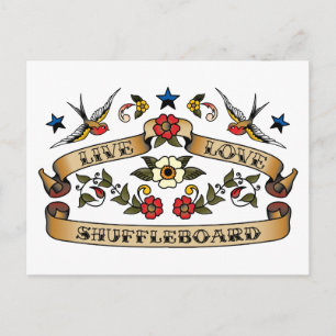Live Love Shuffleboard Briefkaart
