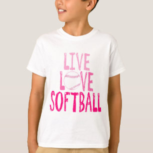 Live, Love, Softball T-shirt