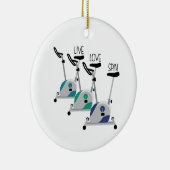 Live Love Spin Keramisch Ornament (Rechts)
