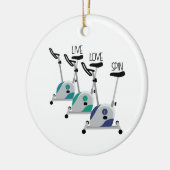 Live Love Spin Keramisch Ornament (Links)