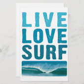 live_love_surf briefpapier (Voorkant / Achterkant)